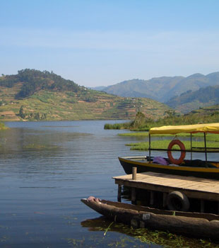 boat by river in bwindi